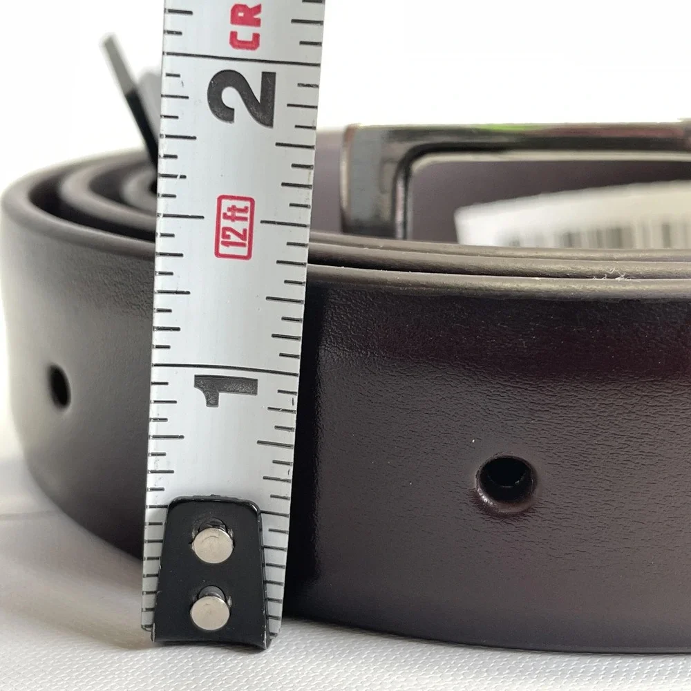 Florsheim Belt Mens Size 44 Brown Leather Dress Silver Buckle Business Classic